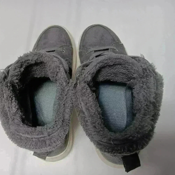 Mark Fisher Fellow faux fur checkered lace up High Cut Sneaker Ladies size 8.5 - Picture 7 of 10